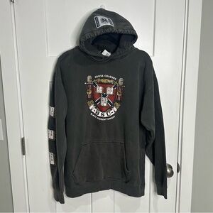 NWT Cross Colours Black Student Union Hoodie Sz L streetwear grunge hip hop Y2K